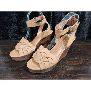 Indigo Rd. Kortny Braided Wedge Sandals – Tan, Size 8.5M (NWOB)